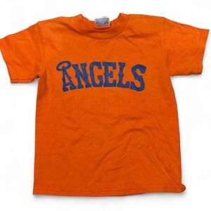 Vintage Los Angeles Angels MLB Youth Shirt Orange Hanes 50/50 Size S 6-8